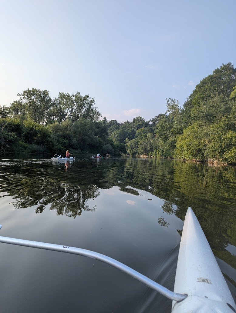 Paddling up the Humber River